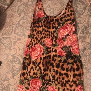 Cheetah print with roses dress